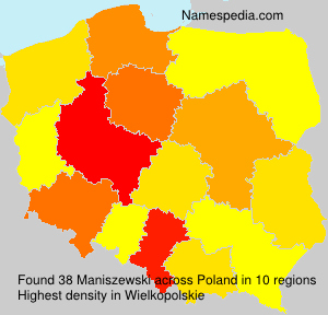 Surname Maniszewski in Poland Surname Maniszewski in Poland