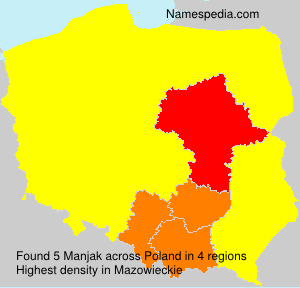 Surname Manjak in Poland Surname Manjak in Poland