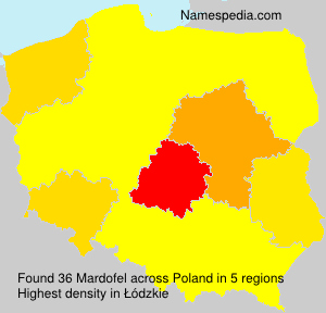 Surname Mardofel in Poland Surname Mardofel in Poland