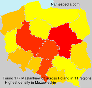 Surname Maslankiewicz in Poland
