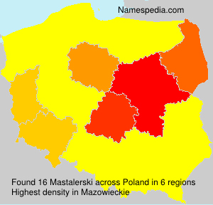 Surname Mastalerski in Poland Surname Mastalerski in Poland