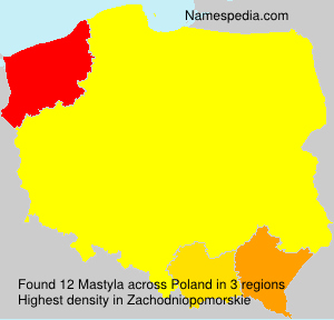 Surname Mastyla in Poland Surname Mastyla in Poland