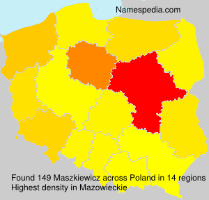 Surname Maszkiewicz in Poland Surname Maszkiewicz in Poland