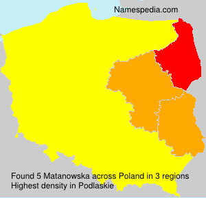 Surname Matanowska in Poland Surname Matanowska in Poland