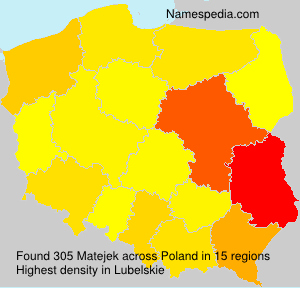 Surname Matejek in Poland Surname Matejek in Poland