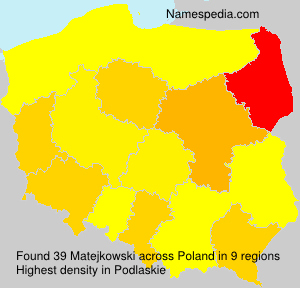 Surname Matejkowski in Poland Surname Matejkowski in Poland
