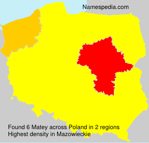 Surname Matey in Poland Surname Matey in Poland