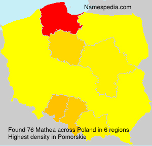 Surname Mathea in Poland Surname Mathea in Poland