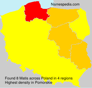 Surname Matis in Poland Surname Matis in Poland
