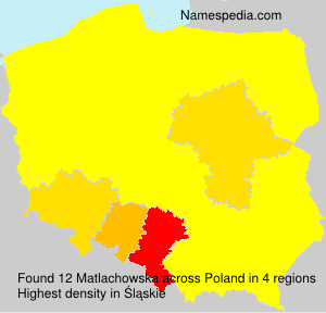 Surname Matlachowska in Poland Surname Matlachowska in Poland