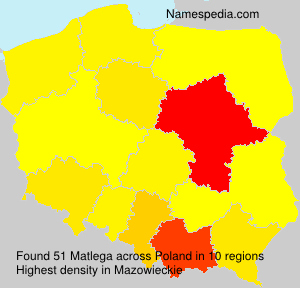 Surname Matlega in Poland Surname Matlega in Poland