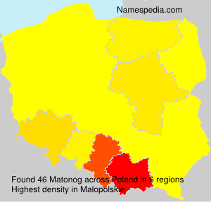 Surname Matonog in Poland Surname Matonog in Poland