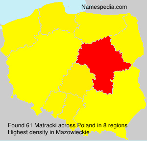 Surname Matracki in Poland Surname Matracki in Poland