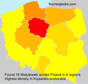 Surname Matulewski in Poland Surname Matulewski in Poland