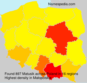 Surname Matusik in Poland Surname Matusik in Poland