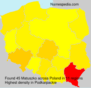 Surname Matuszko in Poland Surname Matuszko in Poland
