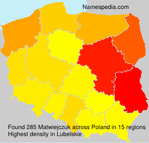 Surname Matwiejczuk in Poland Surname Matwiejczuk in Poland