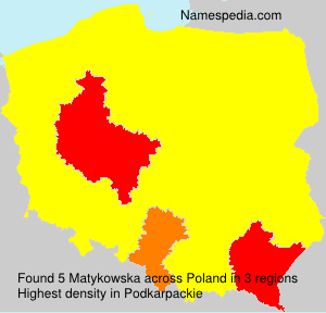 Surname Matykowska in Poland Surname Matykowska in Poland