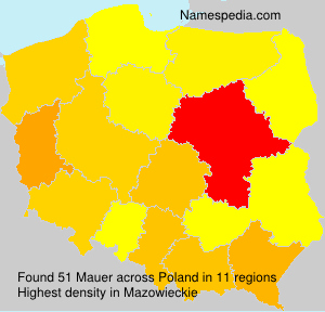 Surname Mauer in Poland Surname Mauer in Poland