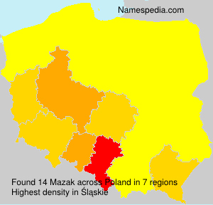 Surname Mazak in Poland Surname Mazak in Poland