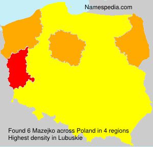Surname Mazejko in Poland Surname Mazejko in Poland