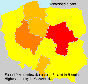 Surname Mechelewska in Poland Surname Mechelewska in Poland