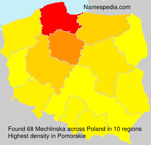 Surname Mechlinska in Poland Surname Mechlinska in Poland
