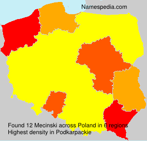 Surname Mecinski in Poland Surname Mecinski in Poland