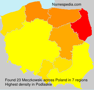 Surname Meczkowski in Poland Surname Meczkowski in Poland