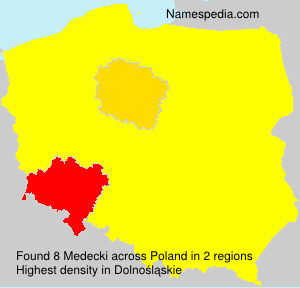 Surname Medecki in Poland Surname Medecki in Poland