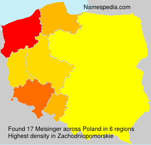Surname Meisinger in Poland Surname Meisinger in Poland