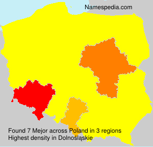 Surname Mejor in Poland Surname Mejor in Poland