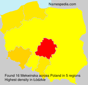 Surname Mekwinska in Poland Surname Mekwinska in Poland