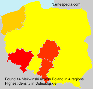 Surname Mekwinski in Poland Surname Mekwinski in Poland