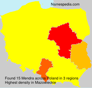 Surname Mendra in Poland Surname Mendra in Poland