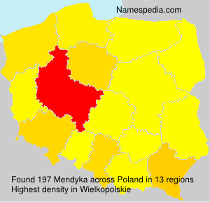 Surname Mendyka in Poland