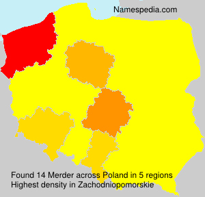 Surname Merder in Poland Surname Merder in Poland