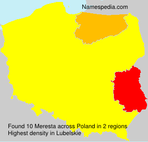 Surname Meresta in Poland