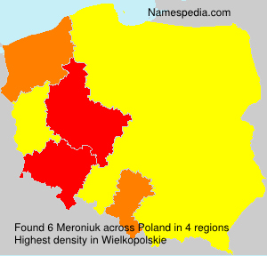 Surname Meroniuk in Poland Surname Meroniuk in Poland