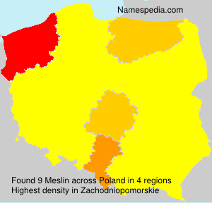 Surname Meslin in Poland Surname Meslin in Poland