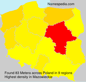 Surname Metera in Poland Surname Metera in Poland