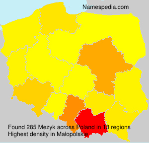 Surname Mezyk in Poland Surname Mezyk in Poland