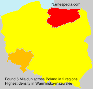 Surname Mialdun in Poland Surname Mialdun in Poland