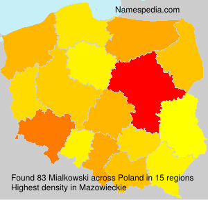 Surname Mialkowski in Poland Surname Mialkowski in Poland