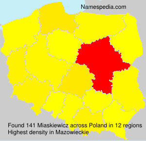 Surname Miaskiewicz in Poland Surname Miaskiewicz in Poland