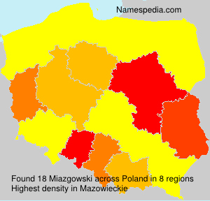 Surname Miazgowski in Poland Surname Miazgowski in Poland