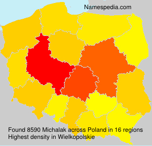 Surname Michalak in Poland Surname Michalak in Poland