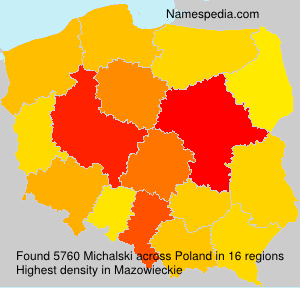Surname Michalski in Poland Surname Michalski in Poland