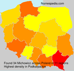 Surname Michowicz in Poland Surname Michowicz in Poland