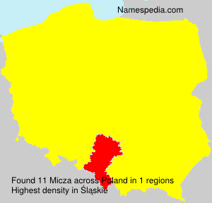 Surname Micza in Poland